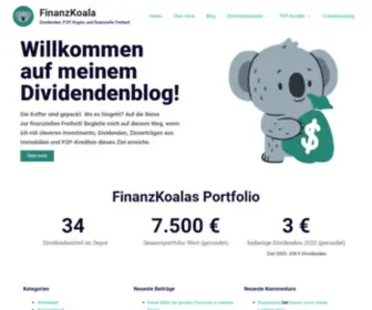 Finanzkoala.de(Dividenden, P2P, Krypto und finanzielle Freiheit) Screenshot