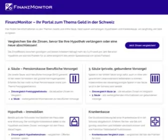 Finanzmonitor.com(Krankenkassenprämienvergleich) Screenshot