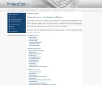 Finanzrechner.org(Auf stellen wir Ihnen eine Vielzahl an Rechnern und Tools vor) Screenshot