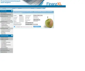 FinanzXl.de(Private Krankenversicherung im Online Vergleich) Screenshot