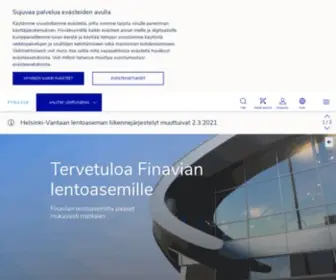 Finavia.fi(Tervetuloa Finavian lentoasemille) Screenshot