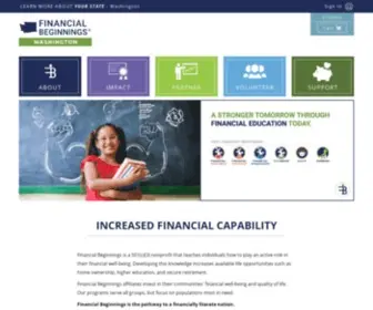 Finbegwa.org(Financial Beginnings is a 501(c)(3)) Screenshot