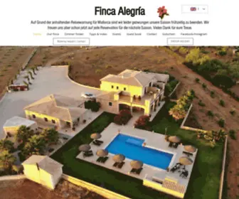 Finca-Alegria.com(Finca Alegria Llucmajor unter Schweizer Leitung) Screenshot