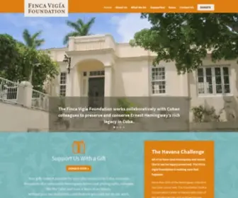 Fincafoundation.org(Finca Vigía Foundation) Screenshot