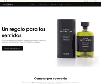 Fincahostalets.com(Disfruta nuestros Aceites de Oliva Virgen Extra de cultivo ecológico) Screenshot