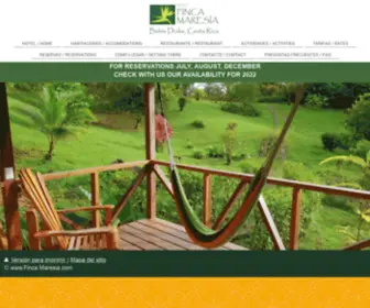 Fincamaresia.com(Hoteles en Bahia Drake y Corcovado Costa Rica. hoteles economicos. hotel y diseño) Screenshot