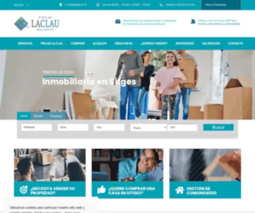 Fincaslaclau.com(Venta y alquiler de pisos y casas en Sitges) Screenshot
