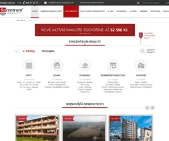 Fincentrumreality.com(široká nabídka nemovitostí) Screenshot