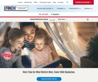 Finchac.com(Kingwood, Texas HVAC Service & Repairs) Screenshot