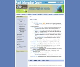 Finchinfo.com(The Finch Information Center) Screenshot