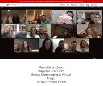 Finchmagician.com(Experience The Incredible Virtual Magic Show of Zoom Magician & Mentalist Jon Finch) Screenshot