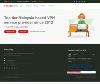FinchVPN.com(Top tier Malaysia based VPN service provider) Screenshot