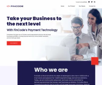 Fincode.co.uk(Providing White Label Payment Solutions) Screenshot