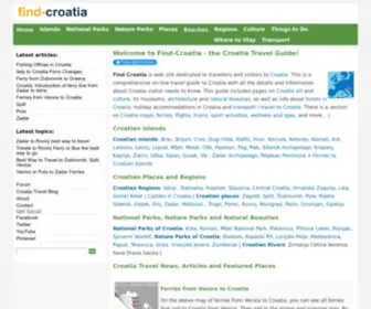 Find-Croatia.com(Travel Guide to Croatia) Screenshot