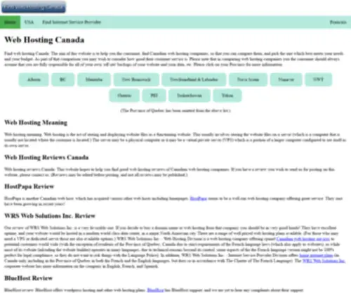 Find-WEB-Hosting.ca(Find Web Hosting Canada) Screenshot