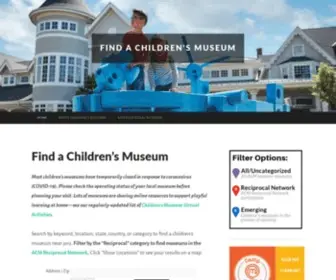 Findachildrensmuseum.org(Find a Children's Museum) Screenshot