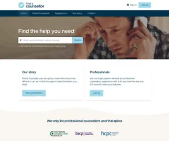 Findacounsellor.net(Find a Counsellor) Screenshot