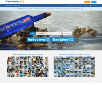 Findacrew.net(The World's largest international online Boat & Crew network) Screenshot