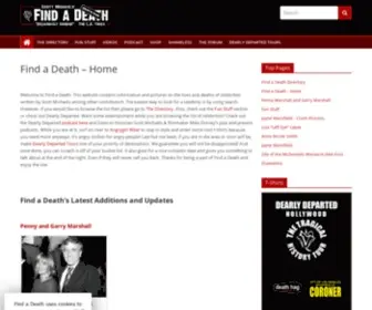 Findadeath.com(The home of Celebrity Deaths) Screenshot