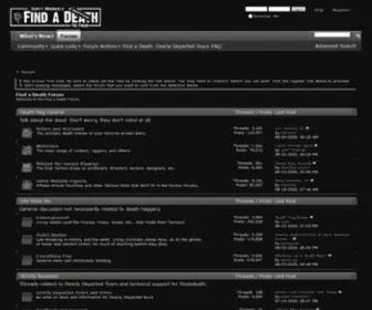 Findadeathforum.com(Find a Death Forum) Screenshot