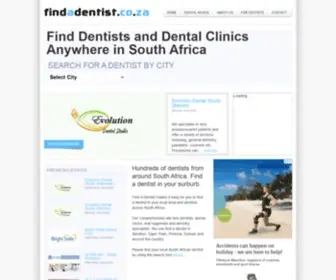 Findadentist.co.za(Dentists and Dental Clinics in South Africa) Screenshot