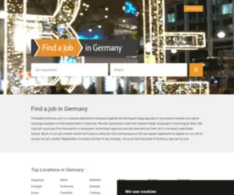 Findajobingermany.com(English speaking jobs) Screenshot