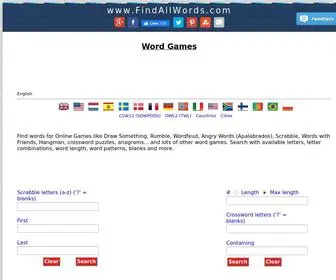 Findallwords.com(Word Games) Screenshot