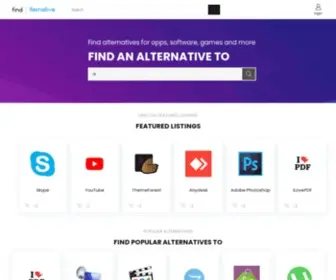 Findalternative.net(Find Alternatives for Apps and More) Screenshot
