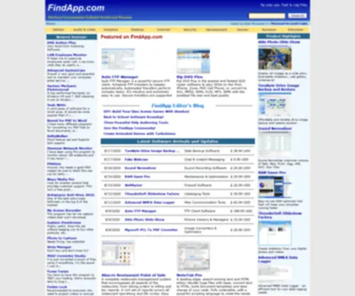 Findapp.com(Windows software downloads and reviews) Screenshot