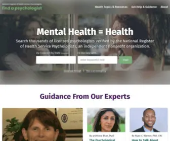 Findapsychologist.org Screenshot
