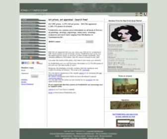 Findartinfo.com(Art prices) Screenshot