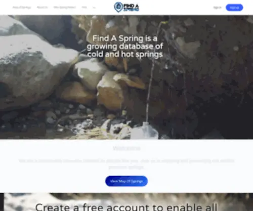 Findaspring.org(Find A Spring) Screenshot