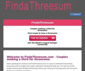 Findathreesum.com(Threesome) Screenshot