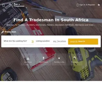 Findatradesman.co.za(Find A Tradesman) Screenshot