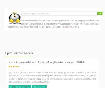 Findbestopensource.com(Find best open source projects across all platforms) Screenshot