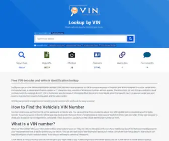 Findbyvin.com(Free VIN decoder and vehicle identification lookup) Screenshot