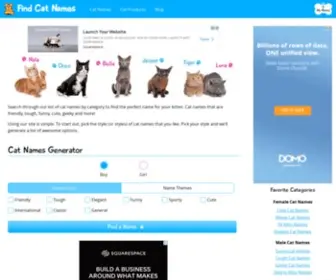 Findcatnames.com(Cat Names Search) Screenshot