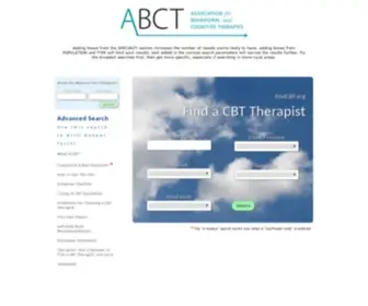 Findcbt.org(ABCT) Screenshot