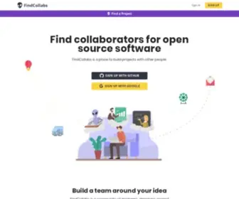 Findcollabs.com(Find collaborators) Screenshot