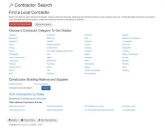 Findcontractor.org(Contractor Search Find a Contractor) Screenshot