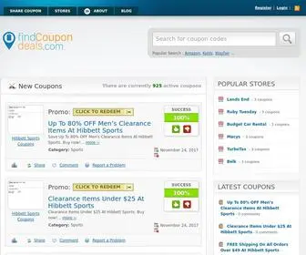 Findcoupondeals.com(Coupon codes) Screenshot