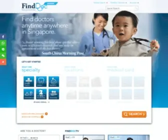 Finddoc.com.sg(Singapore Doctors & Singapore Dentists List) Screenshot