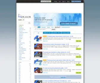 Findeavor.com(Micro Job Site) Screenshot