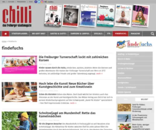 Findefuchs.de(Das Magazin für die ganze Familie) Screenshot