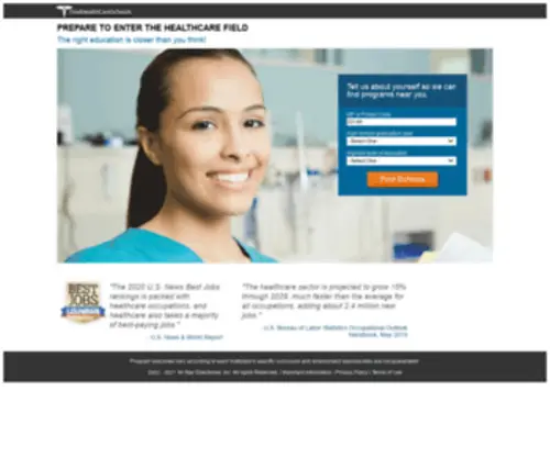 Findhealthcareschools.com(Join the Thriving Healthcare Industry) Screenshot