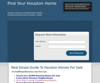 Findhoustonhome.com(Houston Real Estate & Houston Homes For Sale) Screenshot