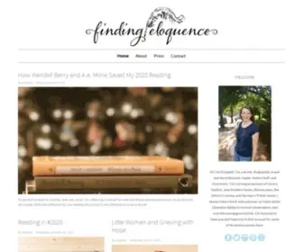 Findingeloquence.com(Finding Eloquence) Screenshot