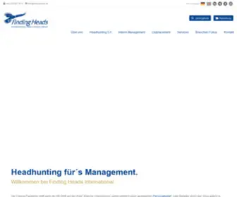 Findingheads.de(Home Personalberatung Headhunter Direct Search) Screenshot