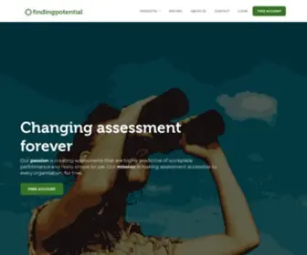 Findingpotential.com(FindingPotential maked assessment easy) Screenshot