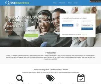 Findinternet.ca(Fournisseurs d'accès Internet dans votre voisinage) Screenshot